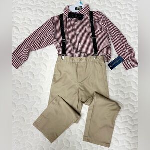 Kids Checkered Shirt and Khaki Pants Set